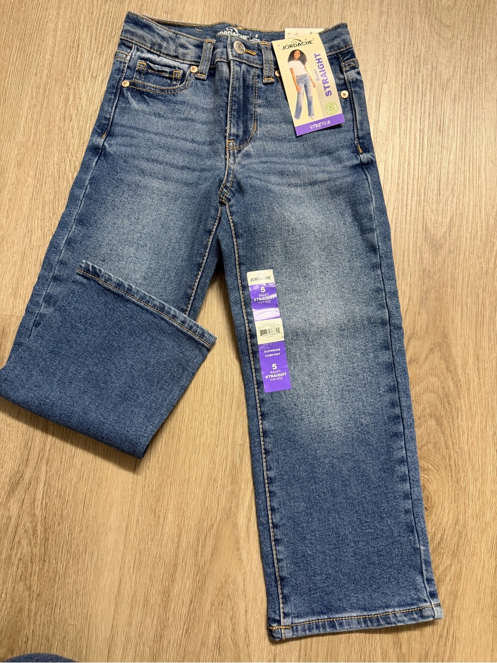 Jordache Girls' Straight Leg Jeans - Blue